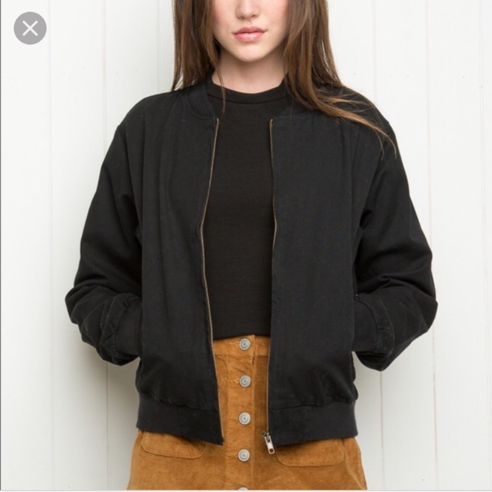 Brandy Melville Black Bomber jacket